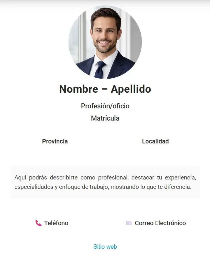Así se vería tu perfil